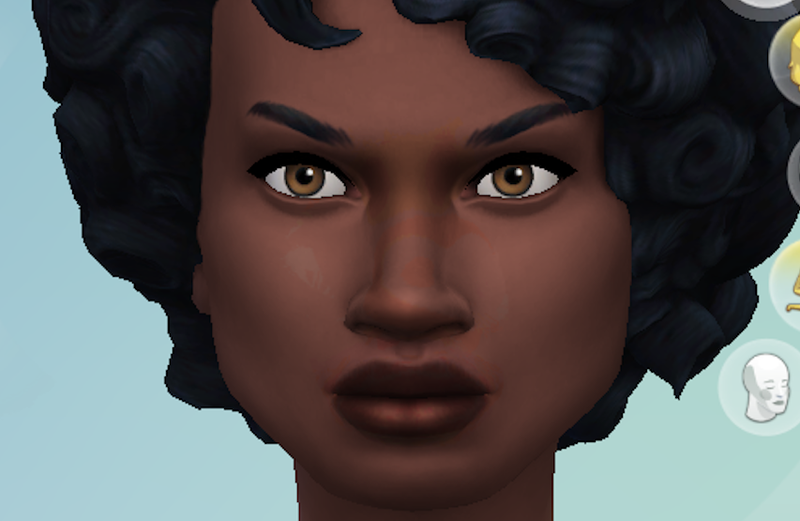 You can see an orange splotch across the bridge of the nose. This shade also has a weird smudge on the left cheek.